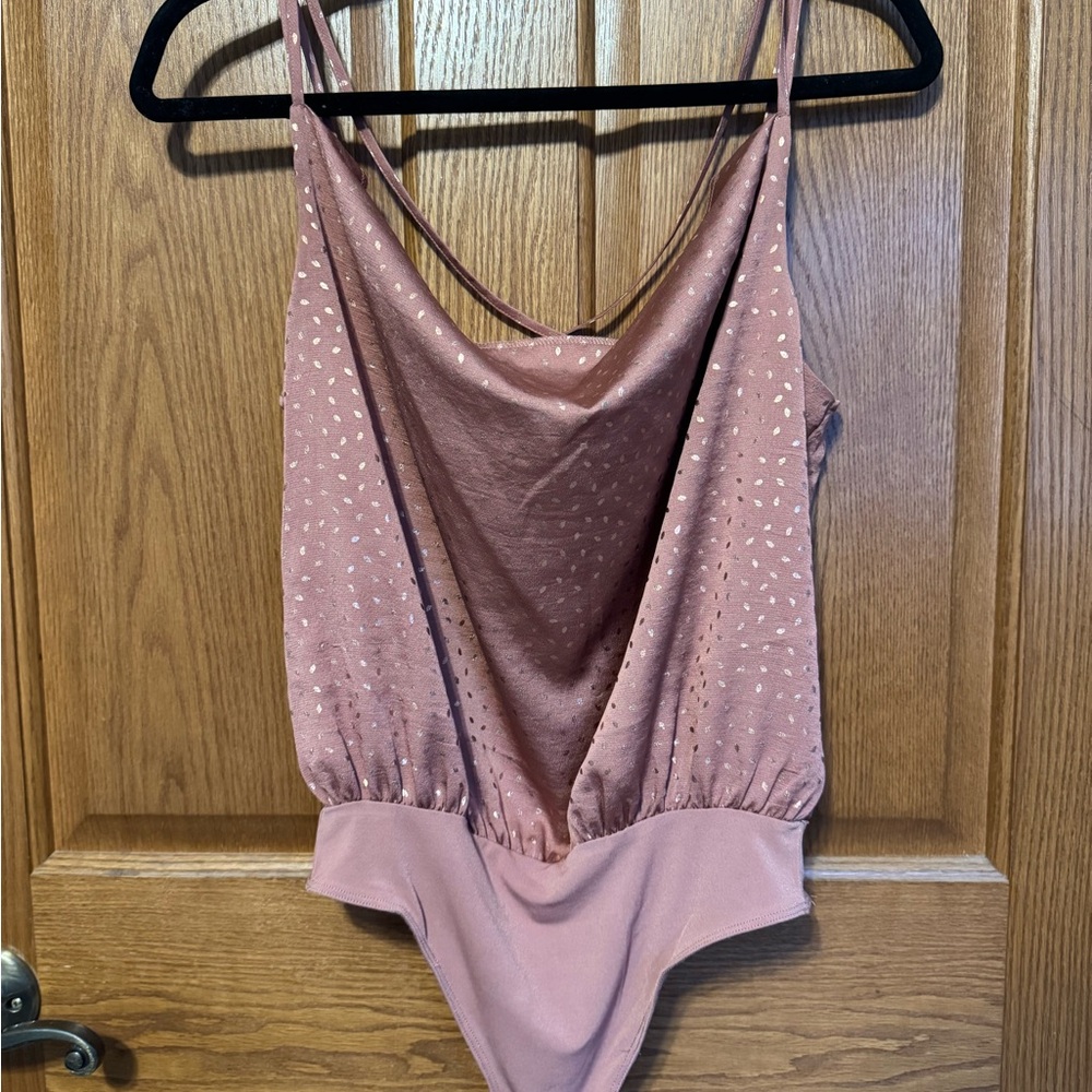 Express Pink and Gold Bodysuit